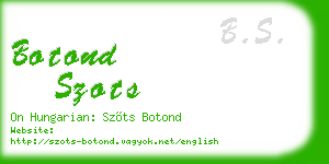 botond szots business card