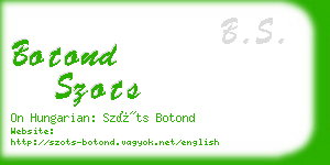 botond szots business card